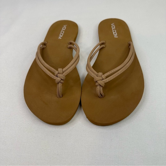 Volcom Forever And Ever II Flip Flop Sandal Tan 8 - Picture 2 of 10